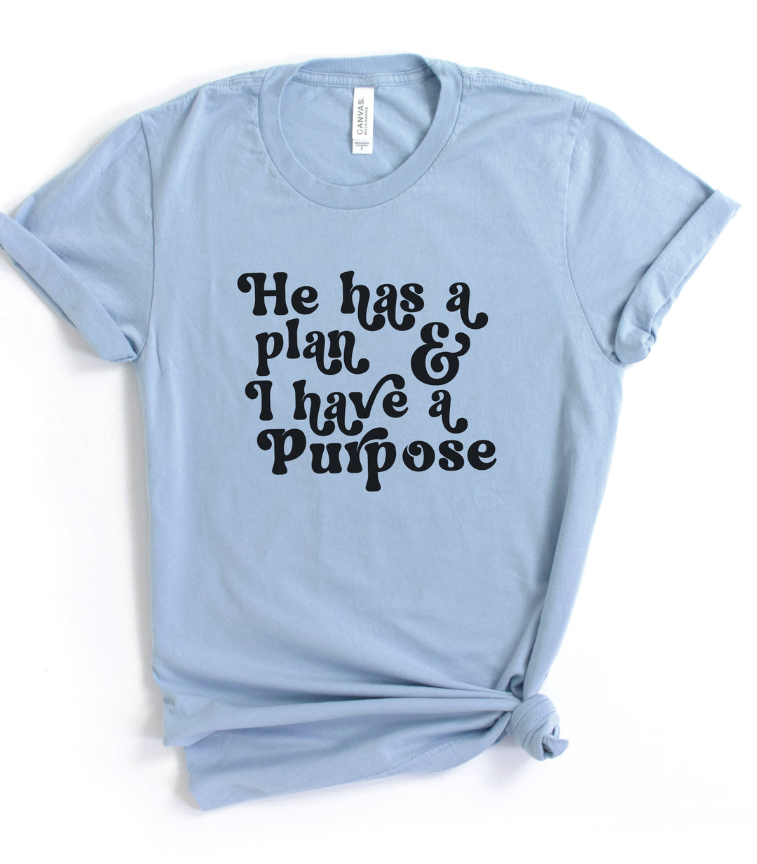 He Has A Plan; I Have A Purpose - Unisex Crew-Neck Tee - Joy & Country