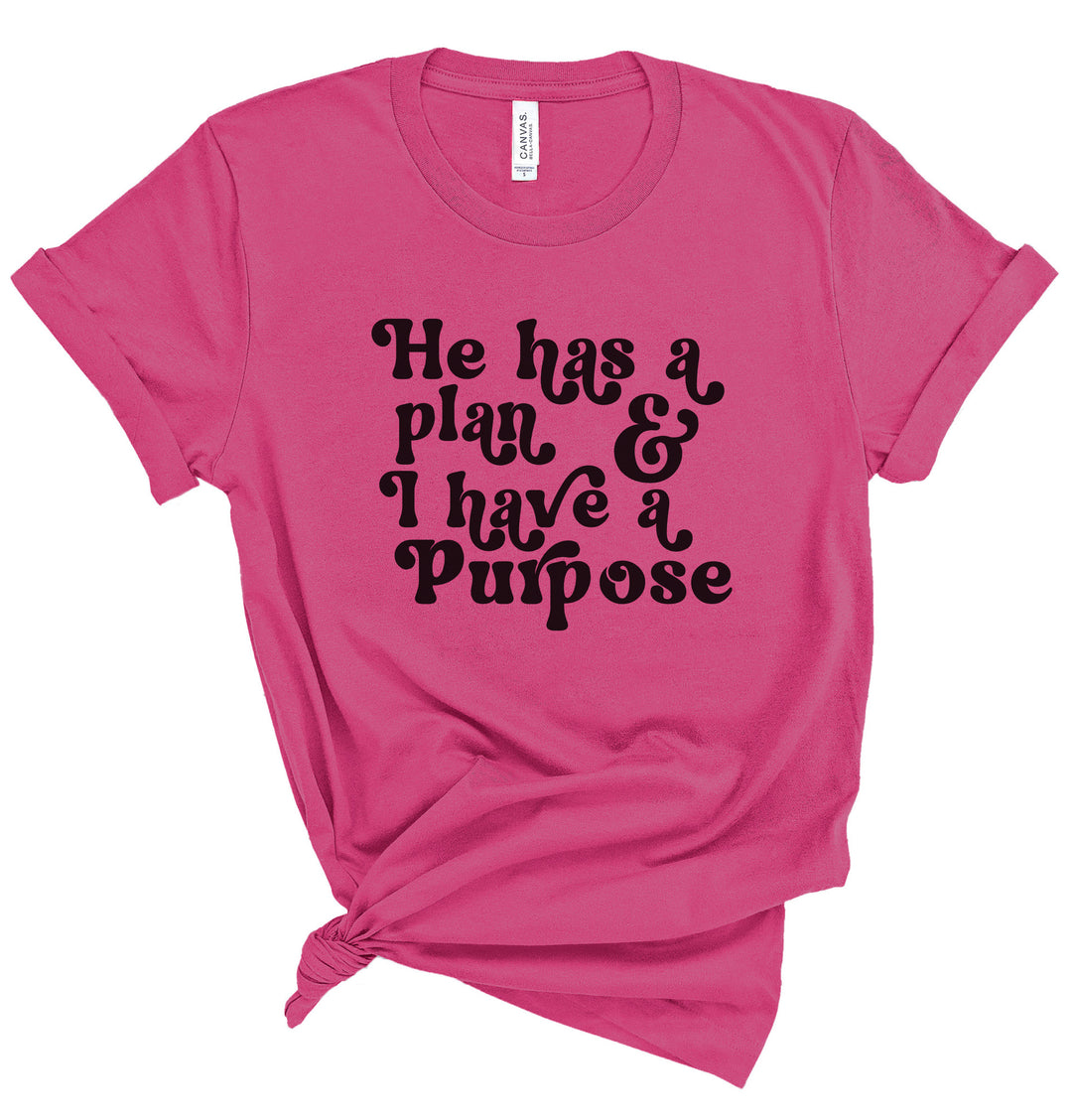 He Has A Plan; I Have A Purpose - Unisex Crew-Neck Tee - Joy & Country