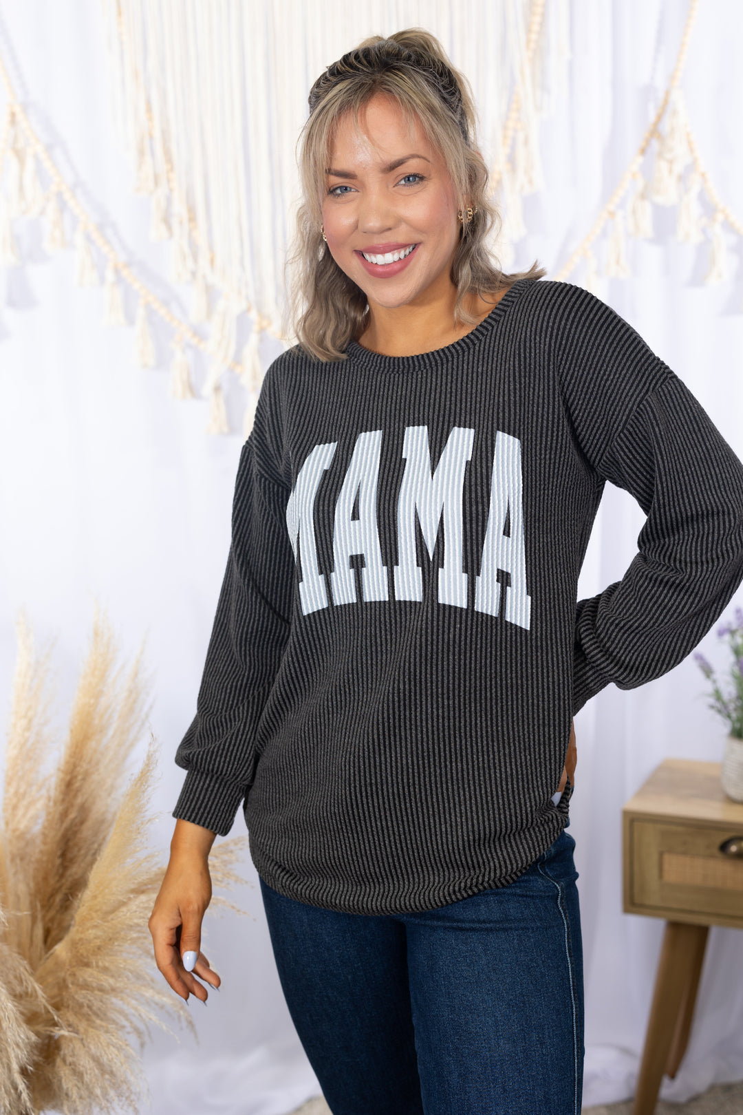 Cozy Mama - Ribbed Pullover