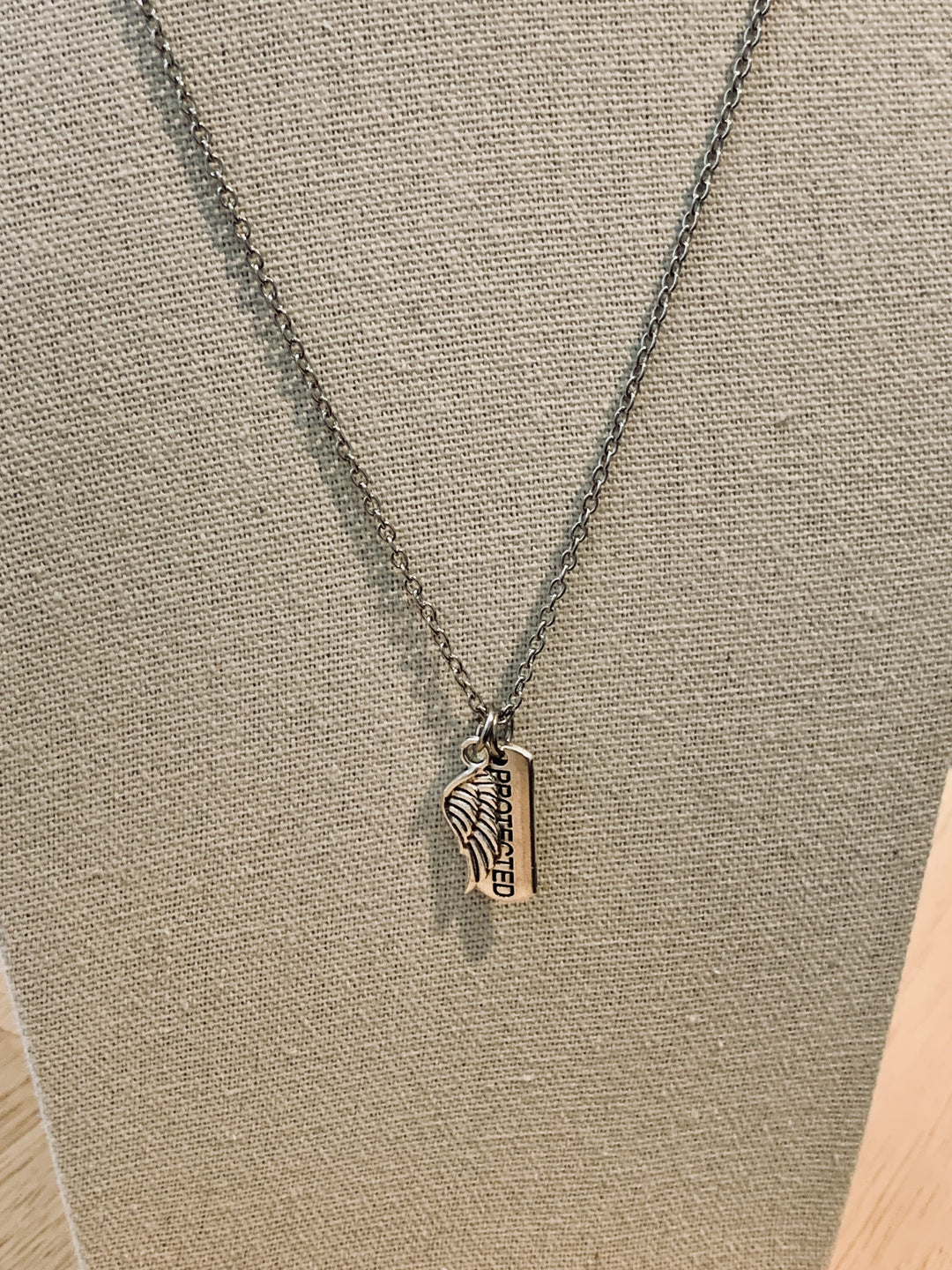 Protected Charm With Angel Wing - The Refuge Necklace