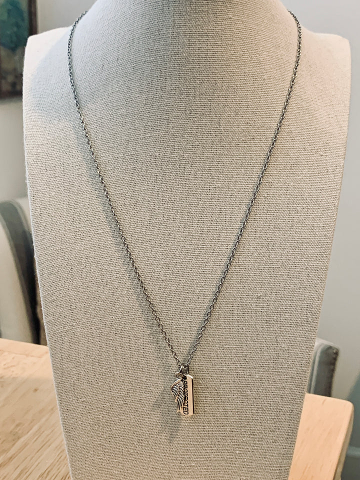 Protected Charm With Angel Wing - The Refuge Necklace