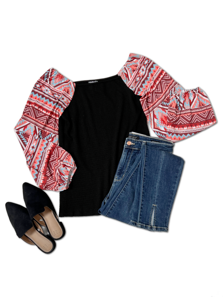 Set Your Fashion Free - Puff-Sleeve Top