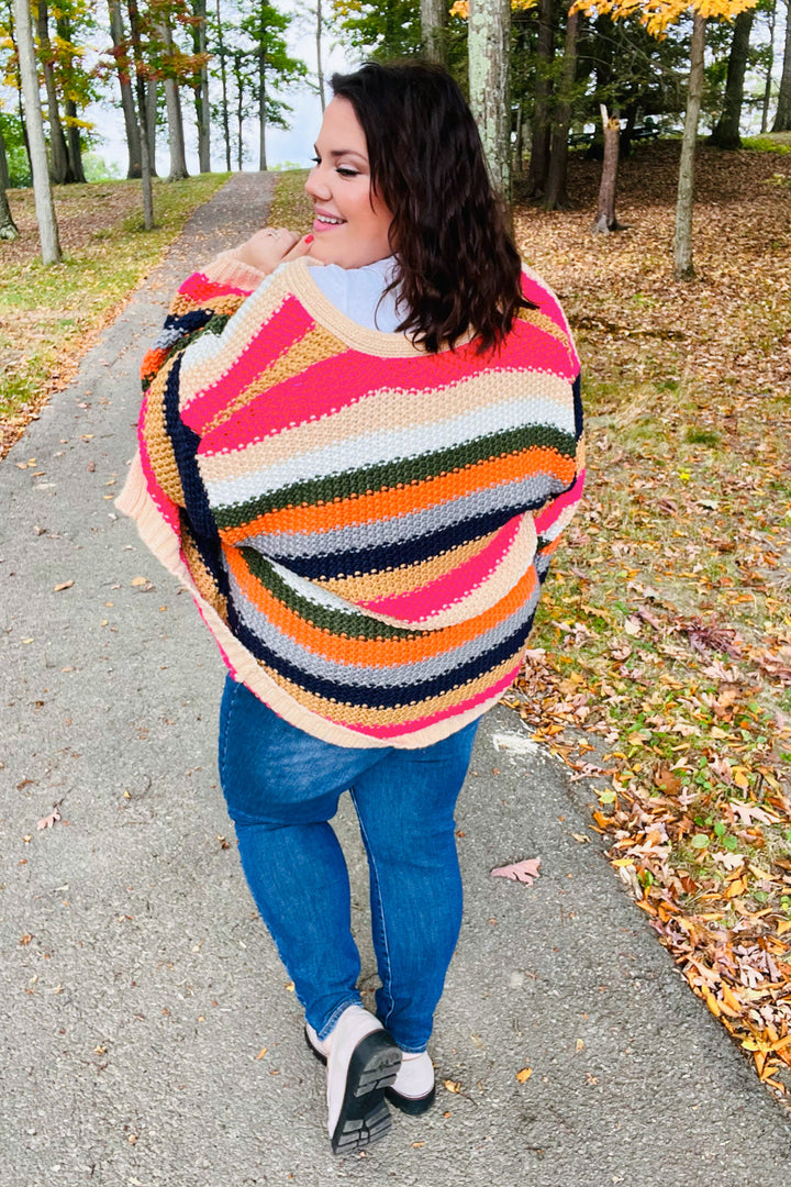 Color Blast - Crochet Chunky Oversized Sweater Cardigan