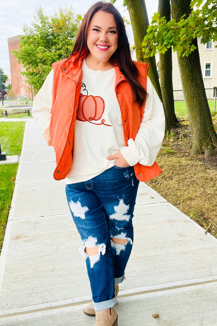 Fall Ready Snap-Button Quilted Puffer Vest - Joy & Country