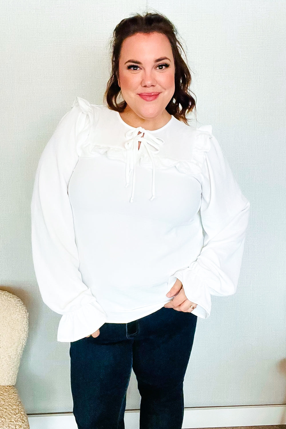 Center Stage Ruffle Blouse - Joy & Country