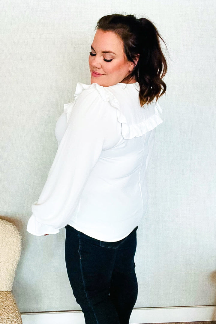 Center Stage Ruffle Blouse - Joy & Country