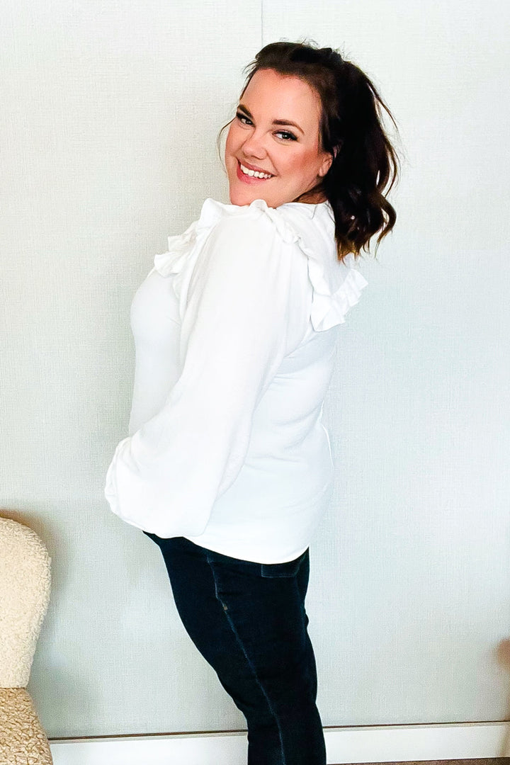 Center Stage Ruffle Blouse - Joy & Country