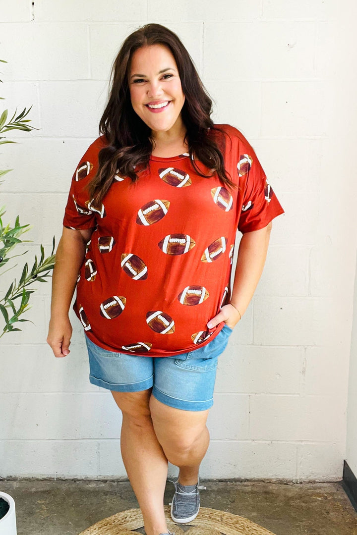 Ready For The Game - Football-Print Top - Auburn   Short-Sleeve Tops Joy & Country
