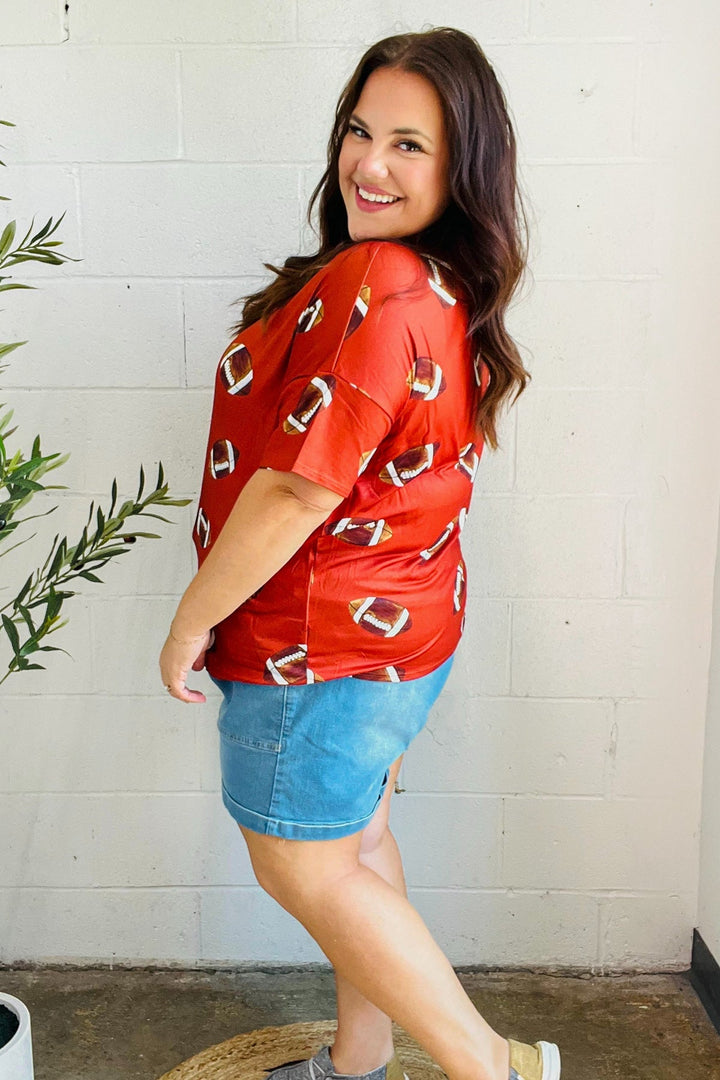 Ready For The Game - Football-Print Top - Auburn   Short-Sleeve Tops Joy & Country