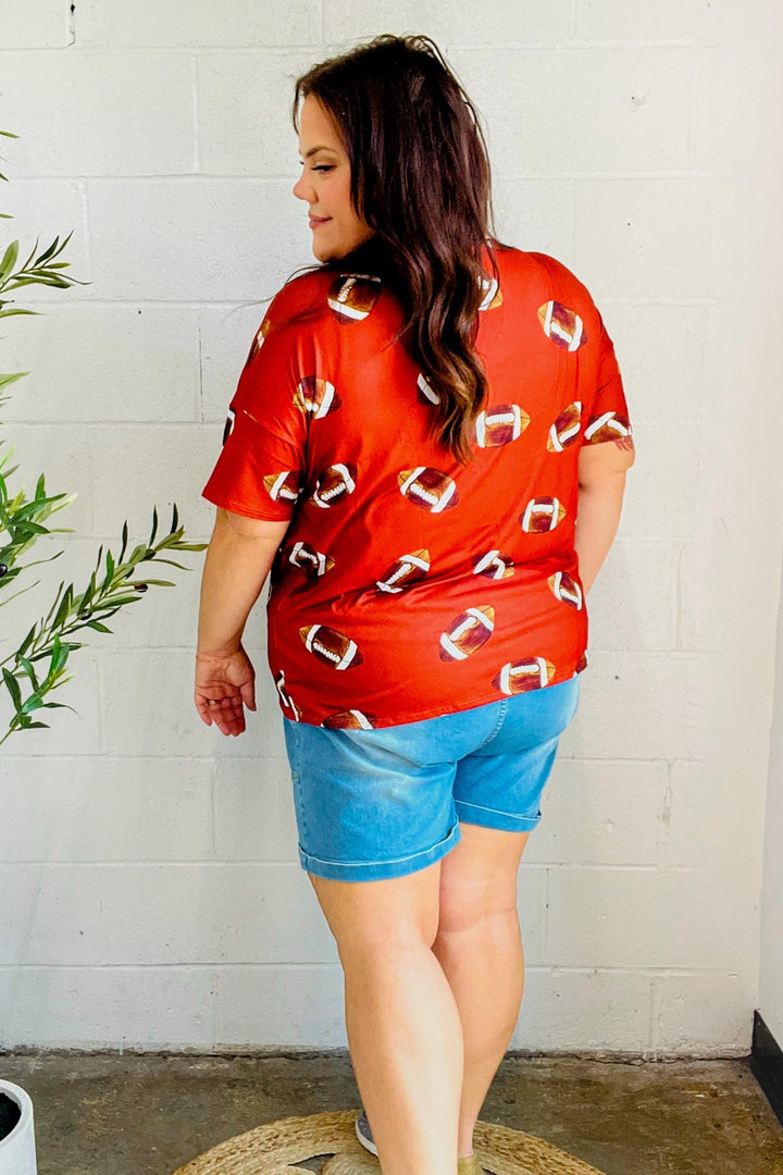 Ready For The Game - Football-Print Top - Auburn   Short-Sleeve Tops Joy & Country