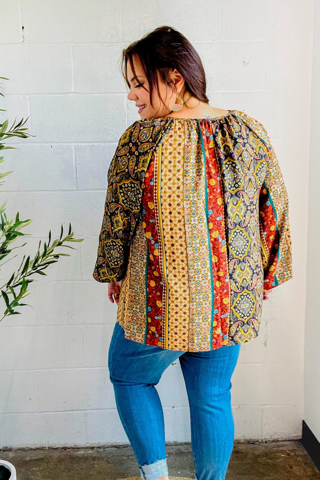 Boho Vibes - Paisley Raglan Blouse - Joy & Country