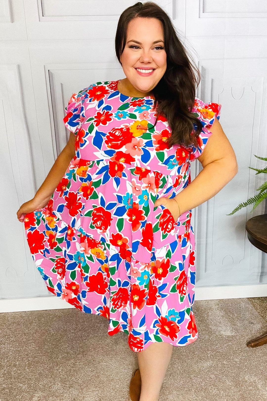 Bring It On - Floral Tiered Dress