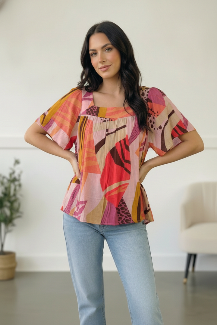 Canvas Muse Print Blouse   Blouses Joy & Country