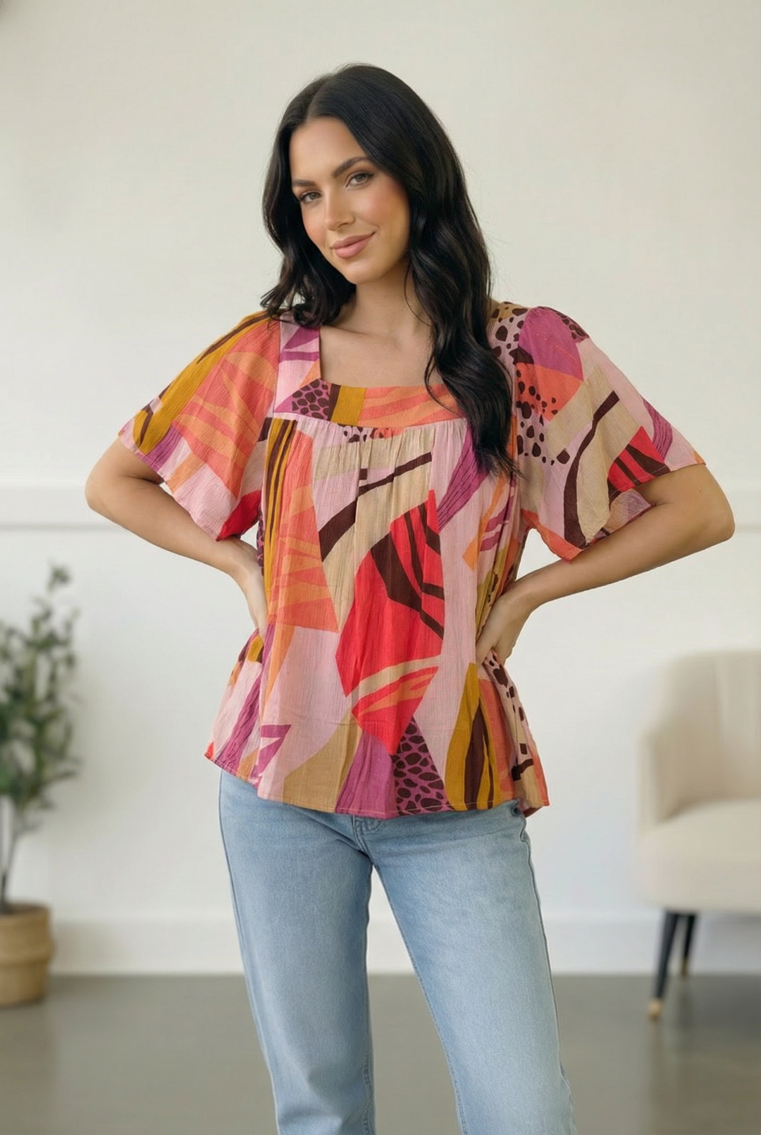 Canvas Muse Print Blouse   Blouses Joy & Country