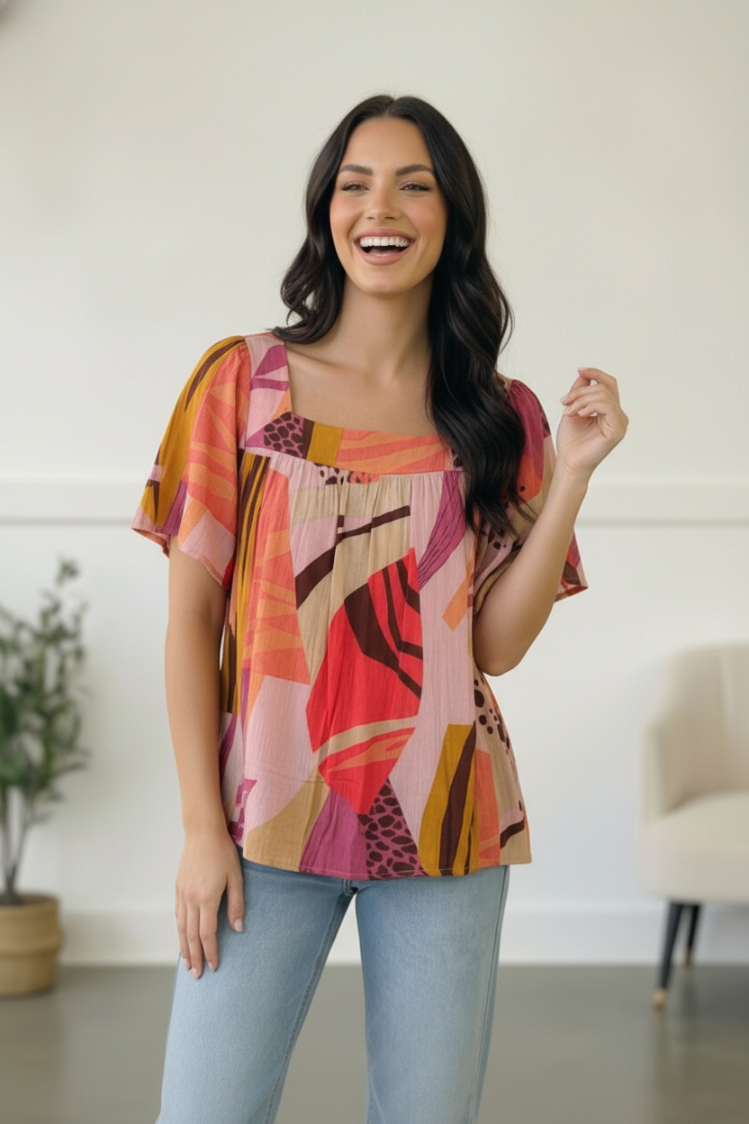 Canvas Muse Print Blouse   Blouses Joy & Country
