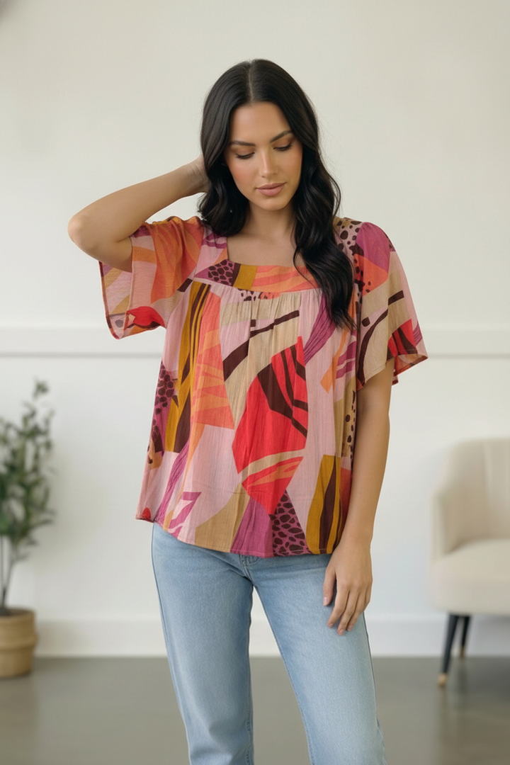 Canvas Muse Print Blouse   Blouses Joy & Country