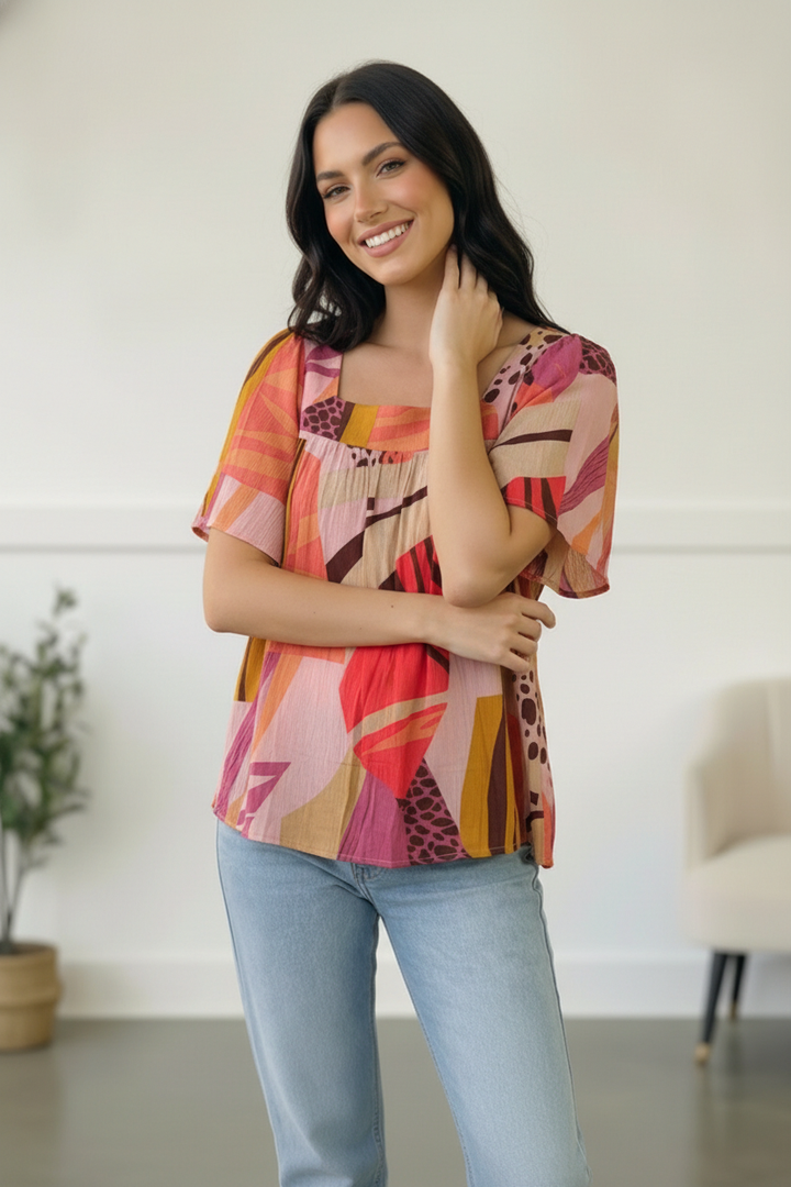 Art Walk Print Blouse    Joy & Country