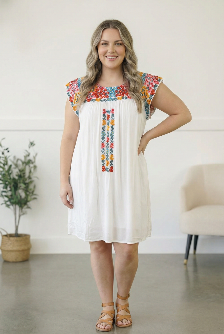 Fiesta Bloom Embroidered Dress    Joy & Country