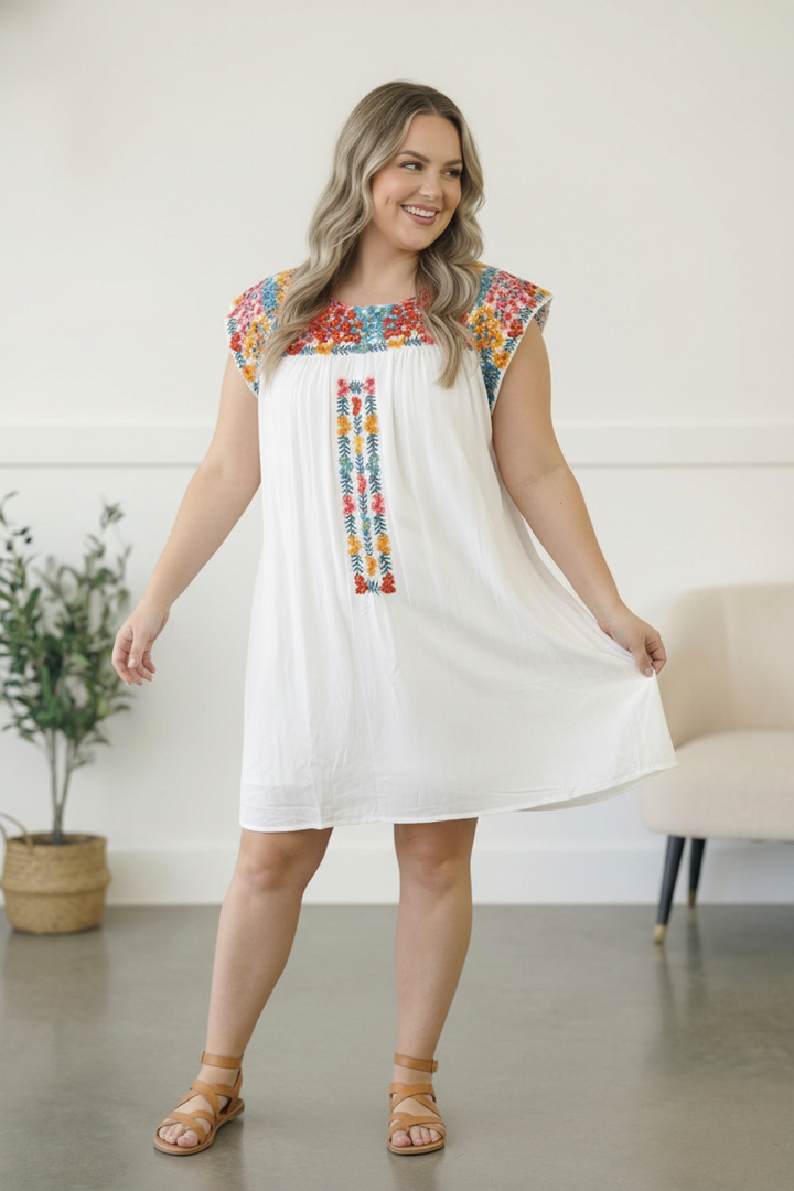 Fiesta Bloom Embroidered Dress    Joy & Country