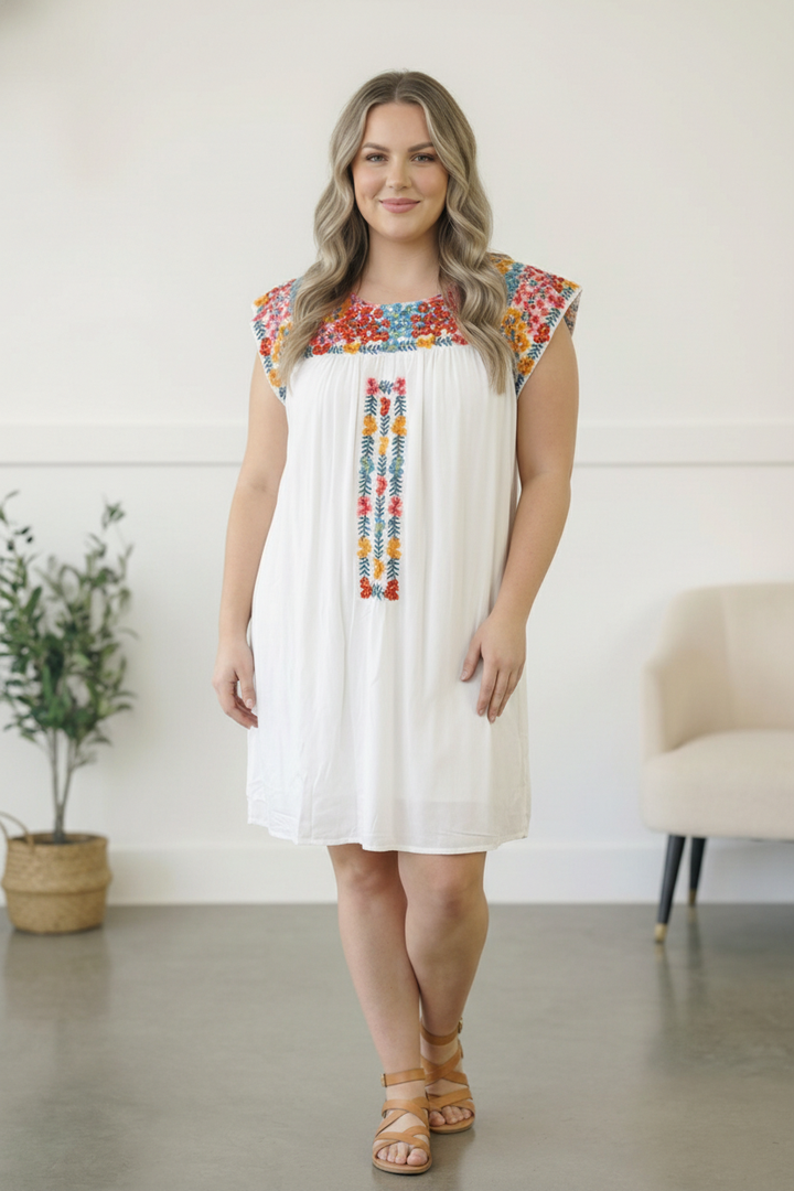 Fiesta Bloom Embroidered Dress    Joy & Country