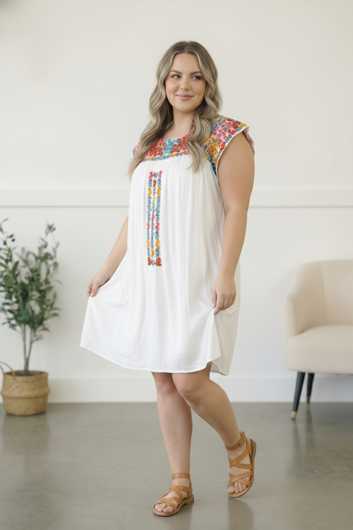 Fiesta Bloom Embroidered Dress    Joy & Country