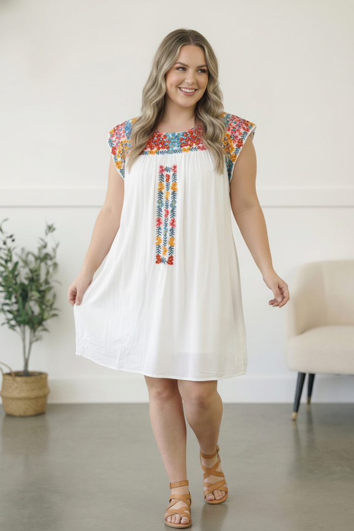 Fiesta Bloom Embroidered Dress    Joy & Country