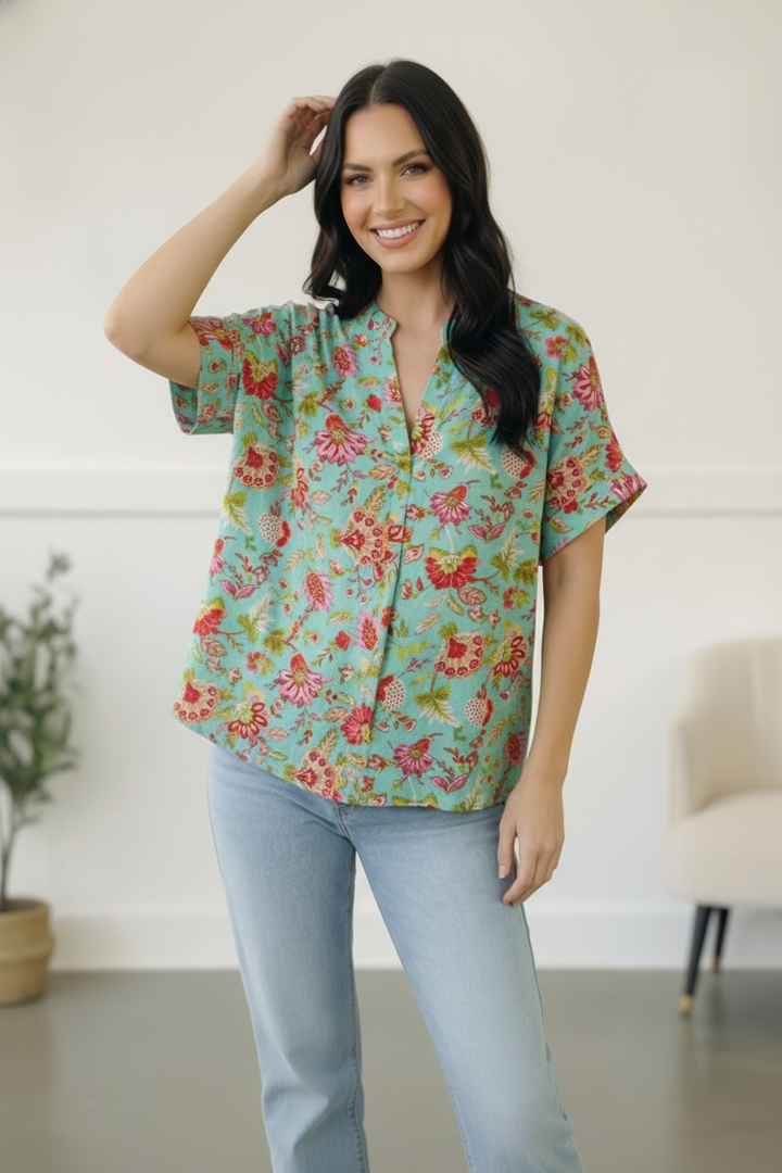 Jade Garden Easy Does it Blouse    Joy & Country