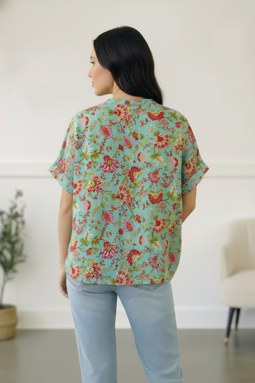 Jade Garden Easy Does it Blouse    Joy & Country