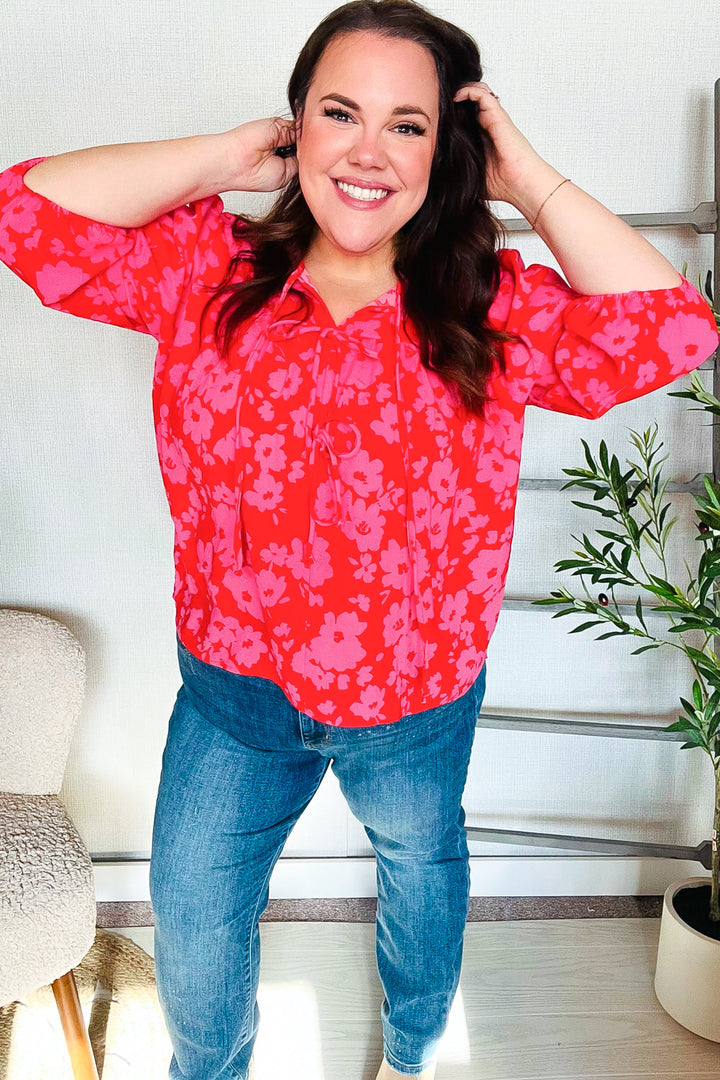 Stand Out Floral Blouse   Shirts & Tops Joy & Country