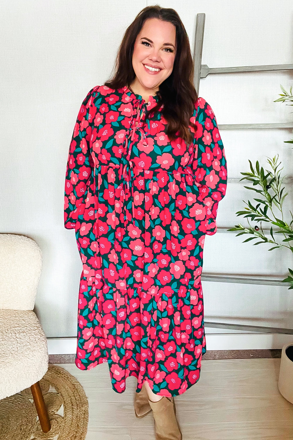 Speak Joy - Bow-Tie Babydoll Maxi Dress - Joy & Country