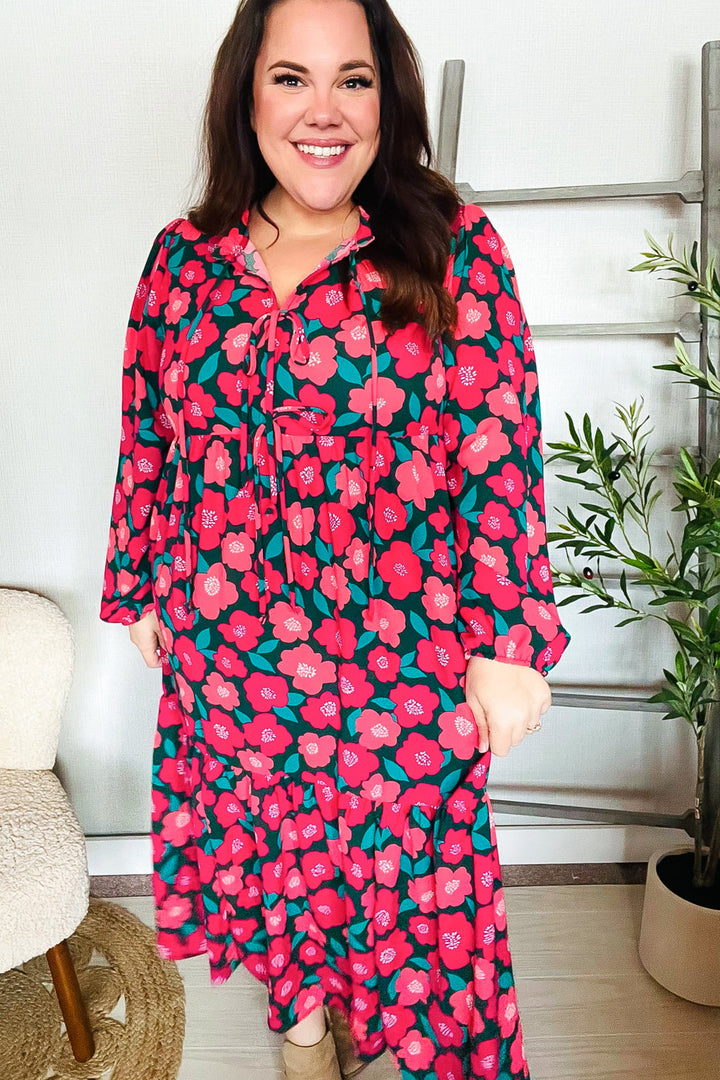 Speak Joy - Bow-Tie Babydoll Maxi Dress - Joy & Country