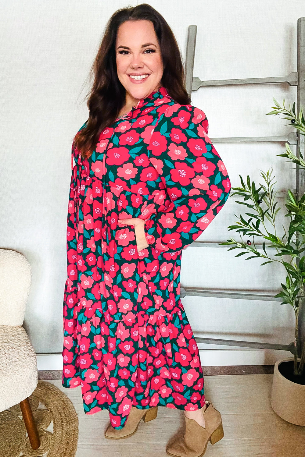 Speak Joy - Bow-Tie Babydoll Maxi Dress - Joy & Country