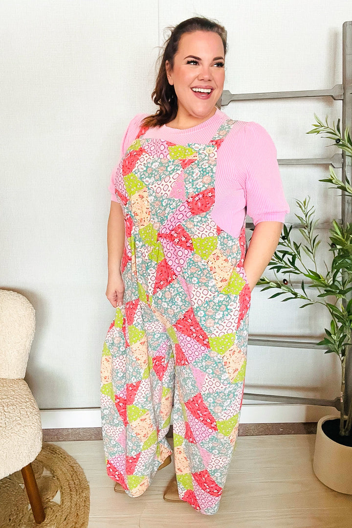 It's A New Day - Boho Patchwork Jumpsuit - Joy & Country