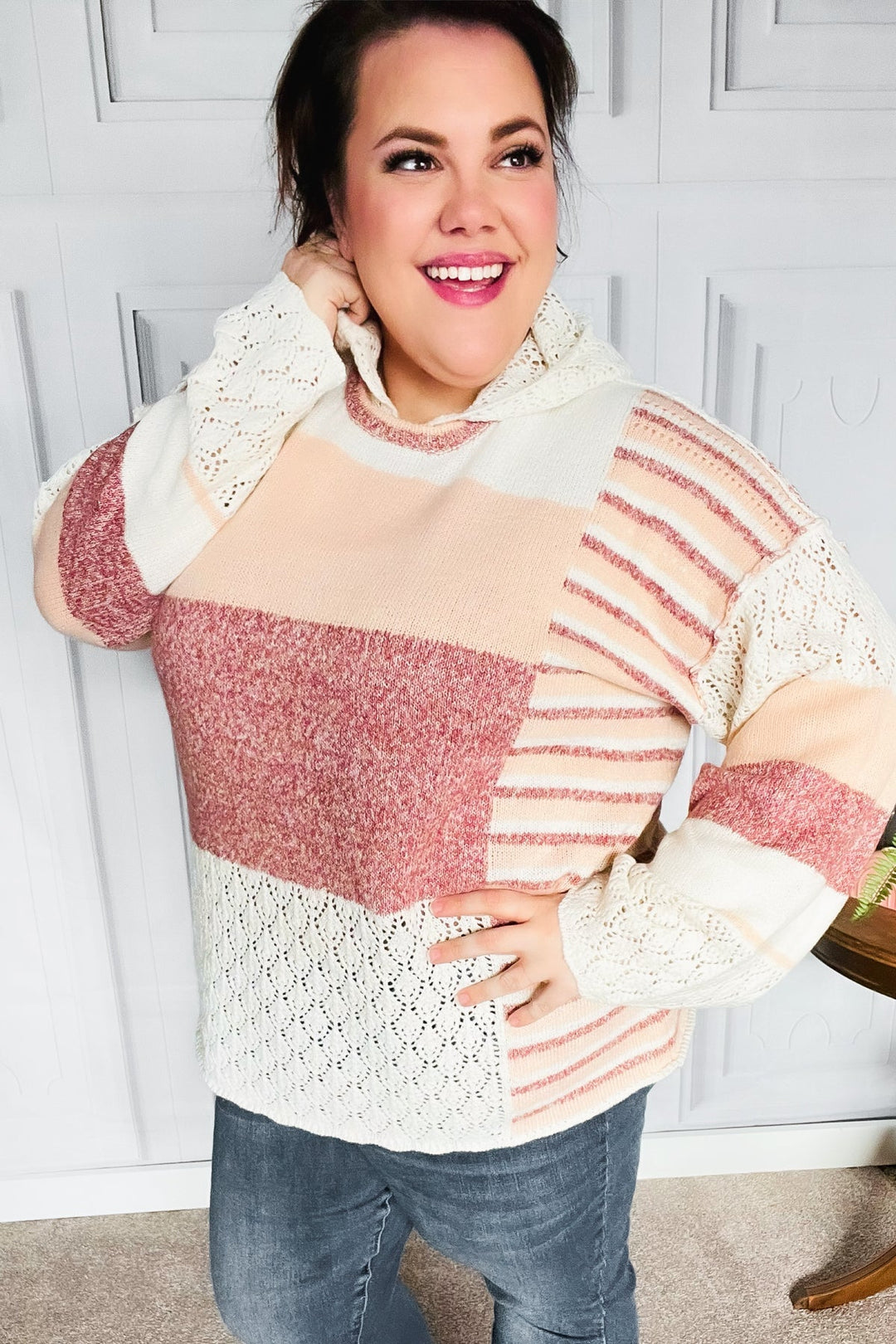 [FINAL SALE] Love Your Look Crochet Hoodie