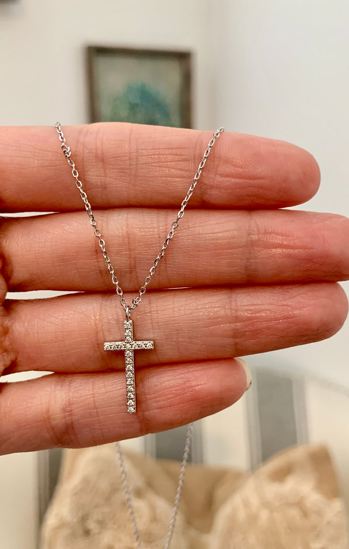Made For More Pave Cross Necklace