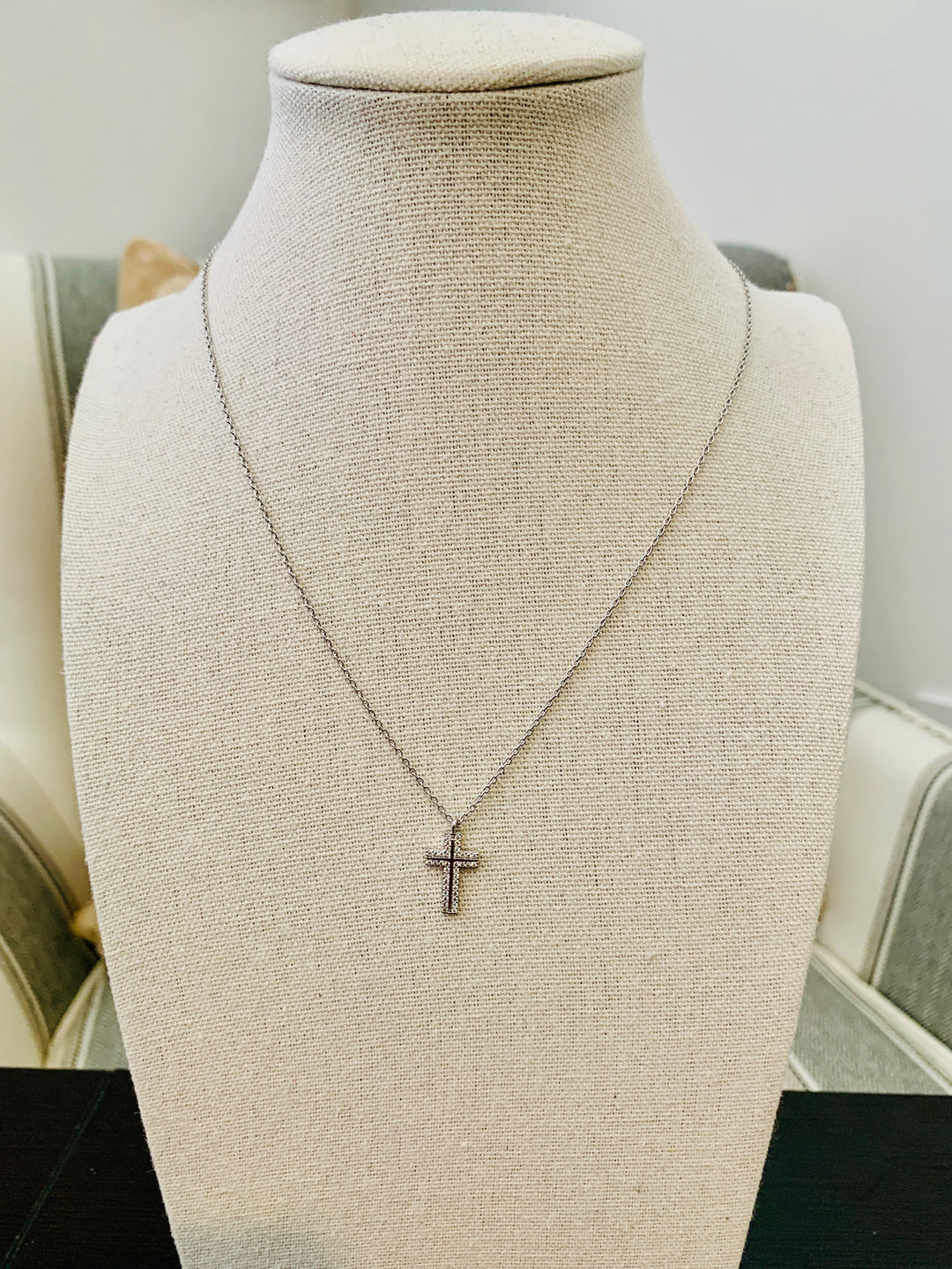 Restores My Soul - Pave Rhinestone Cross Necklace