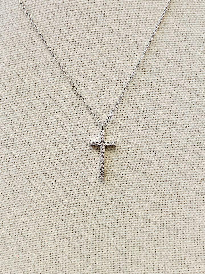 Made For More Pave Cross Necklace