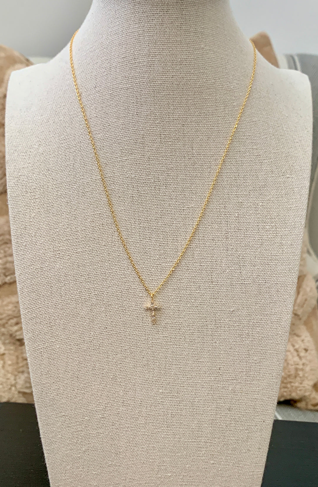 Shine Bright Petite Cross Pendant Necklace
