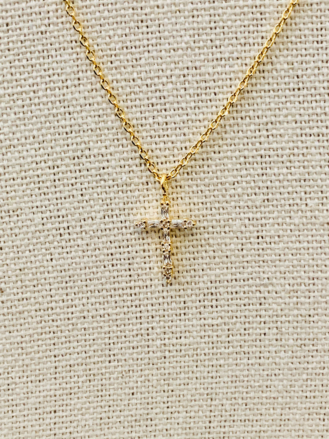 Shine Bright Petite Cross Pendant Necklace