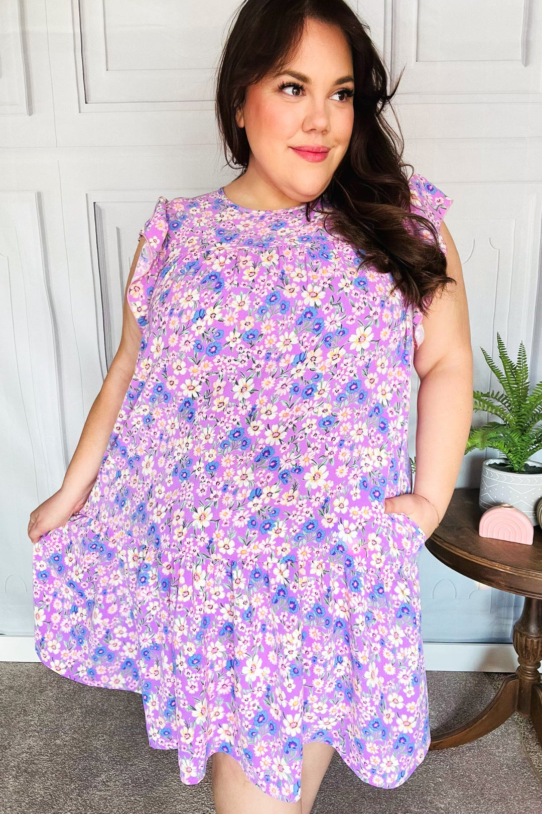 Lilac Meadows - Floral Tiered Dress