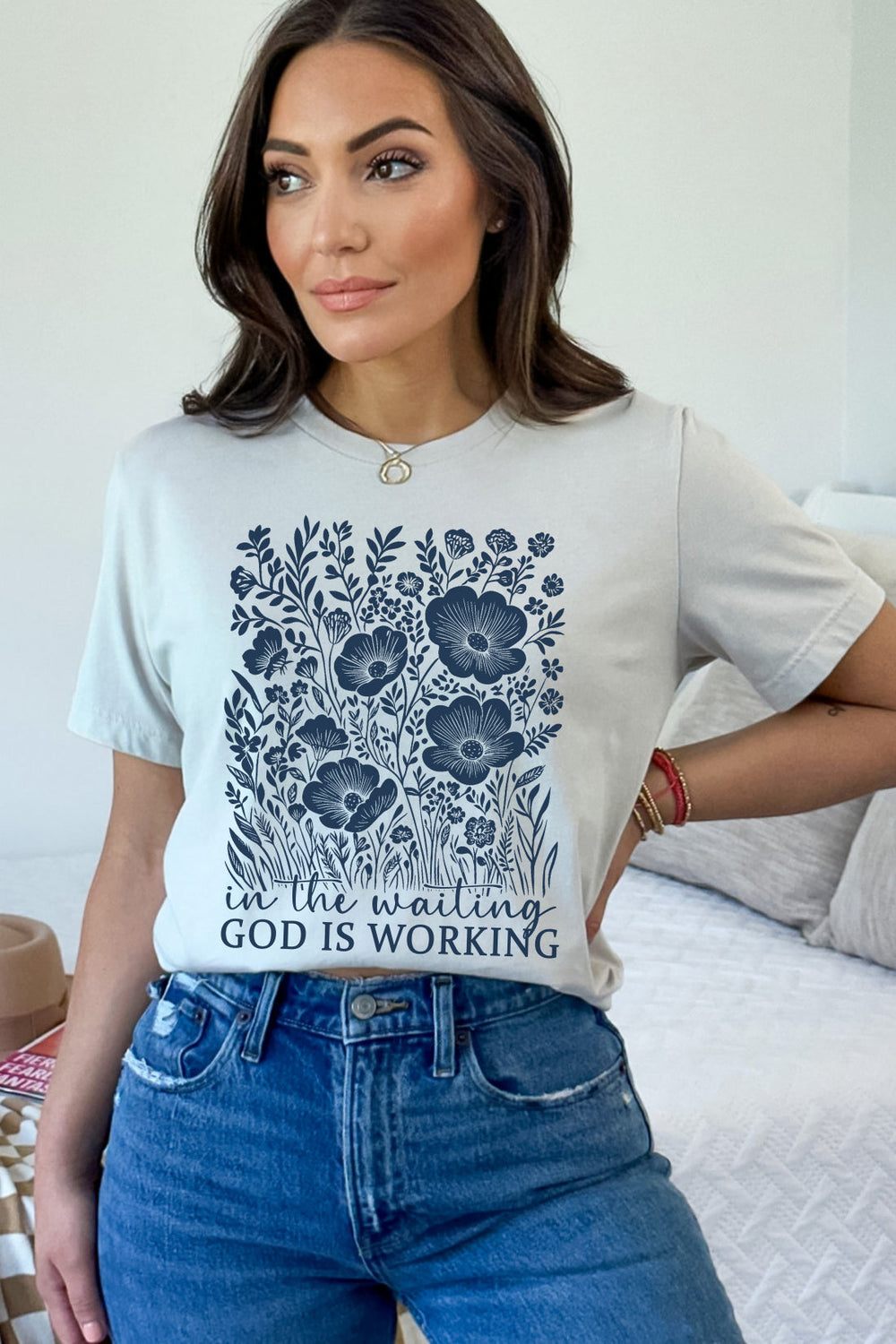 In The Waiting, God Is Working - Unisex Crew-Neck Tee   T-Shirt Joy & Country