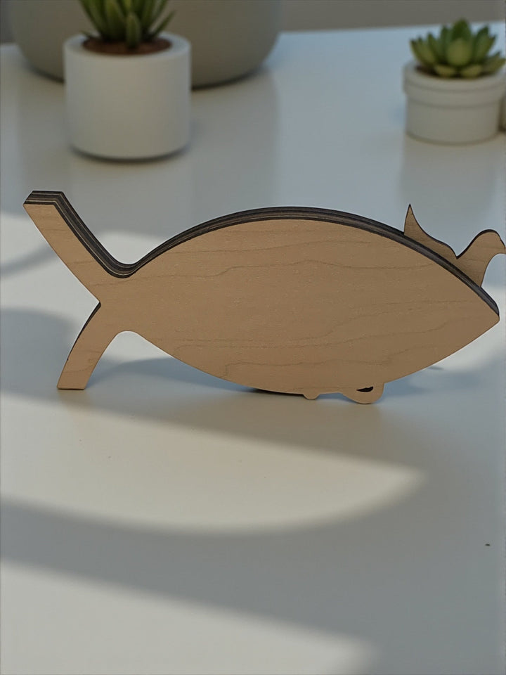 [PRE-ORDER] Jesus Fish (Ichthus) 3D Handmade Wood Home Decor | Made in the USA [SHIPS IN 1-2 WEEKS]   Home Decor Joy & Country