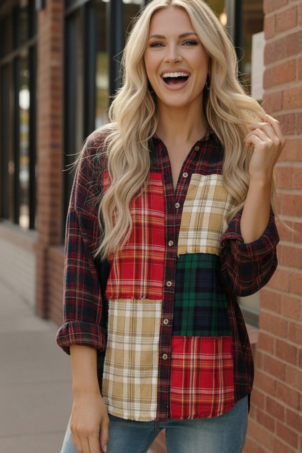All the Plaids Button Up    Joy & Country