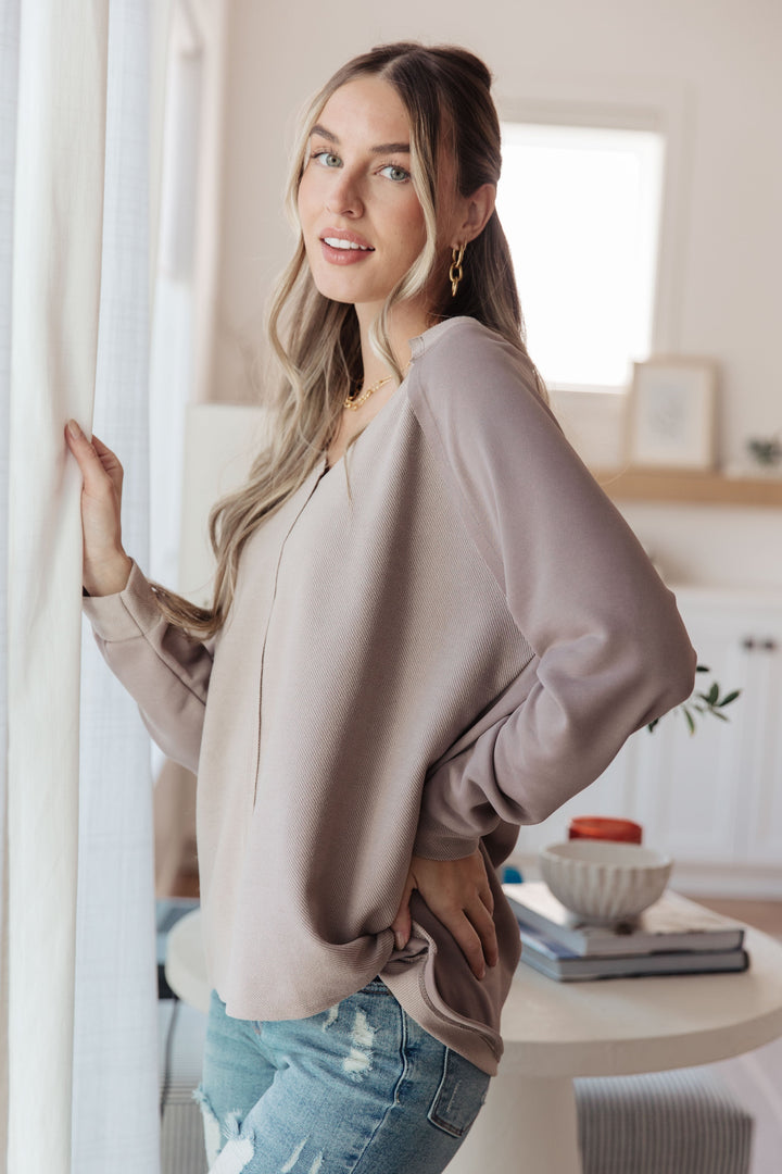 Less Conversation V-Neck Top   Tops Joy & Country