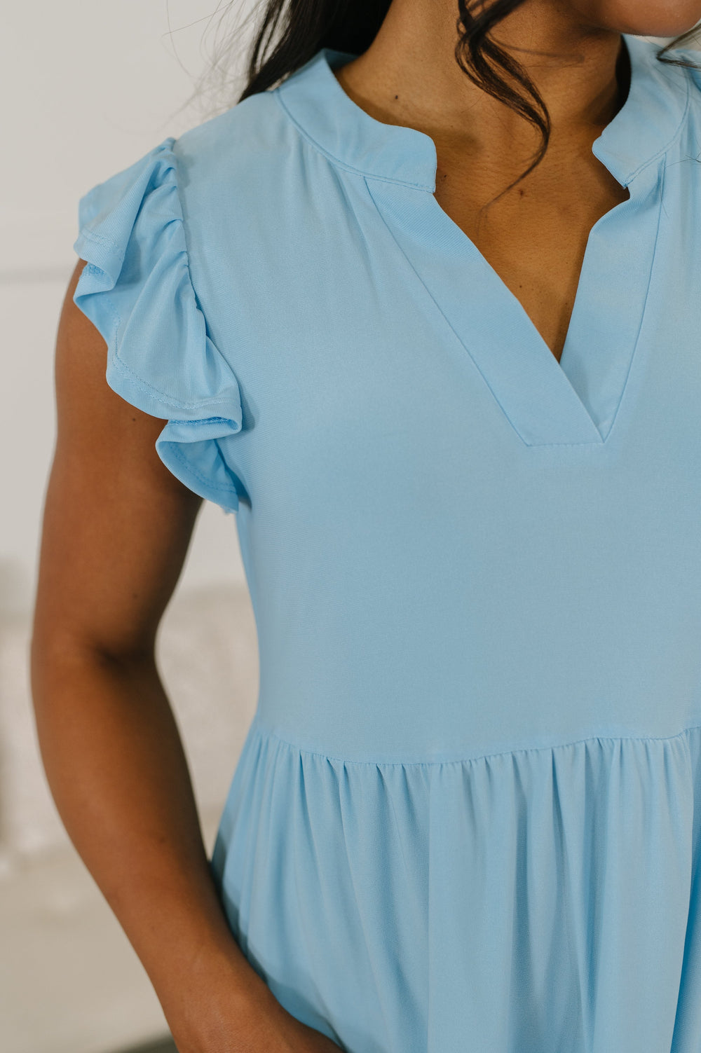 Lizzy Forever Flutter Sleeve Dress in Blue Crush   Womens Joy & Country