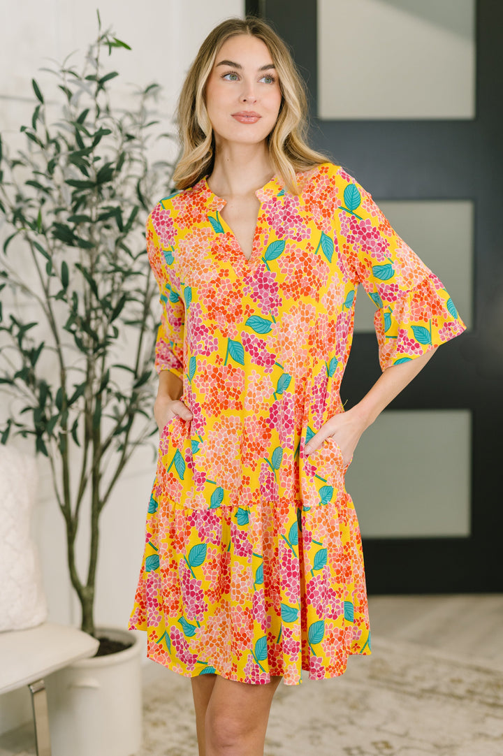 Lizzy Sunday Dress in Leaf Multi Floral- 3/3/2026 NEW   Womens Joy & Country
