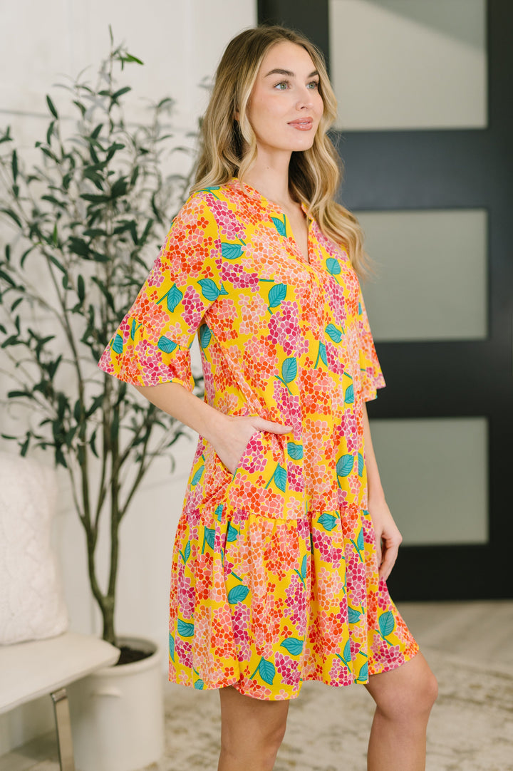 Lizzy Sunday Dress in Leaf Multi Floral- 3/3/2026 NEW   Womens Joy & Country