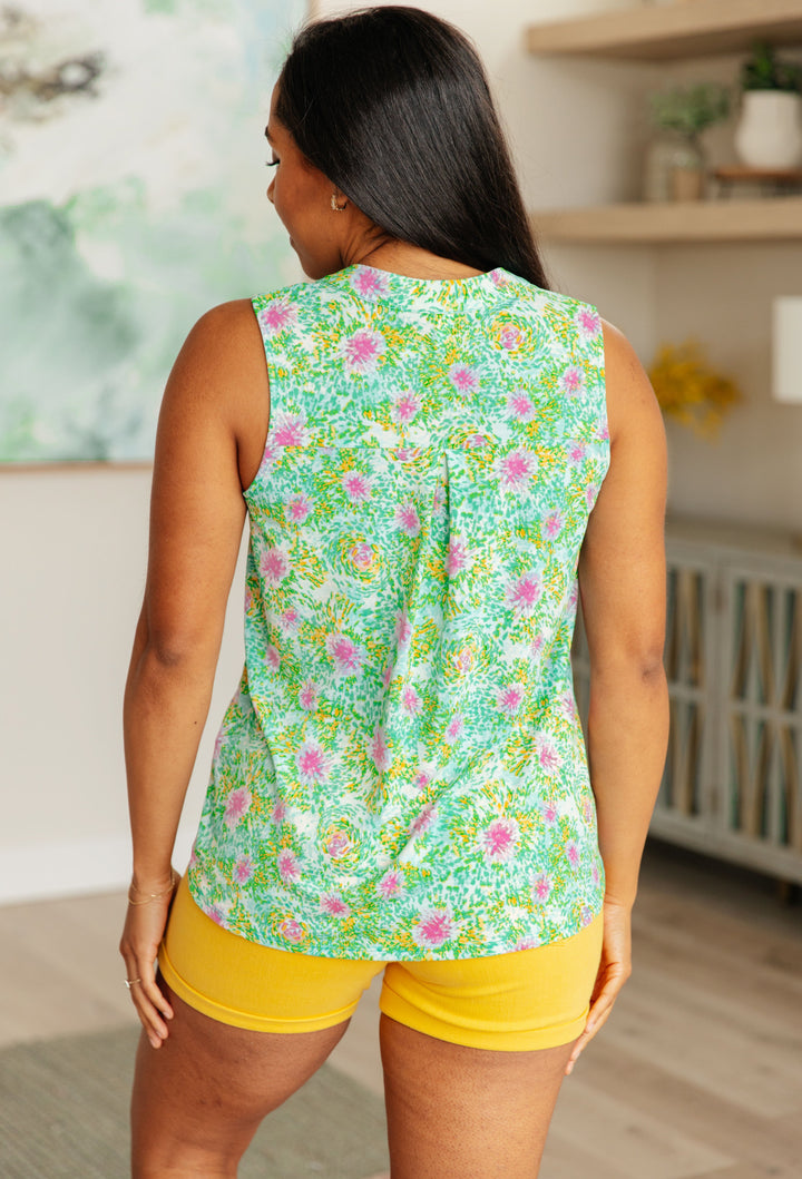 Touch Of Luxury Top in Mint Multi Fireworks