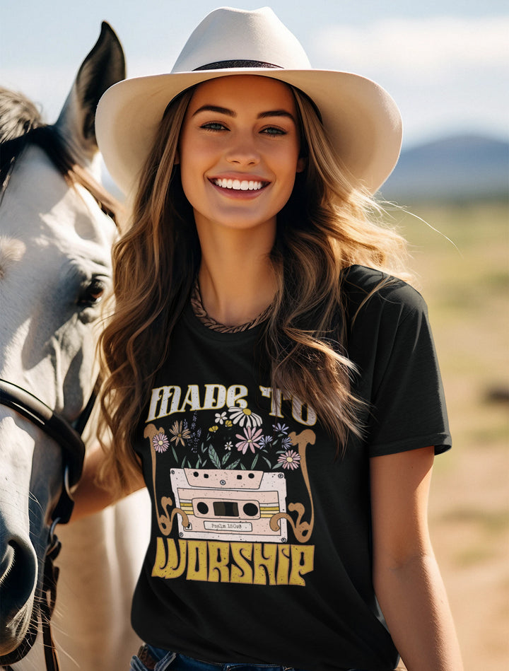 Made To Worship Retro - Unisex Crew-Neck Tee - Joy & Country