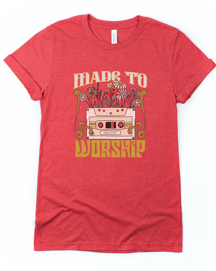 Made To Worship Retro - Unisex Crew-Neck Tee - Joy & Country